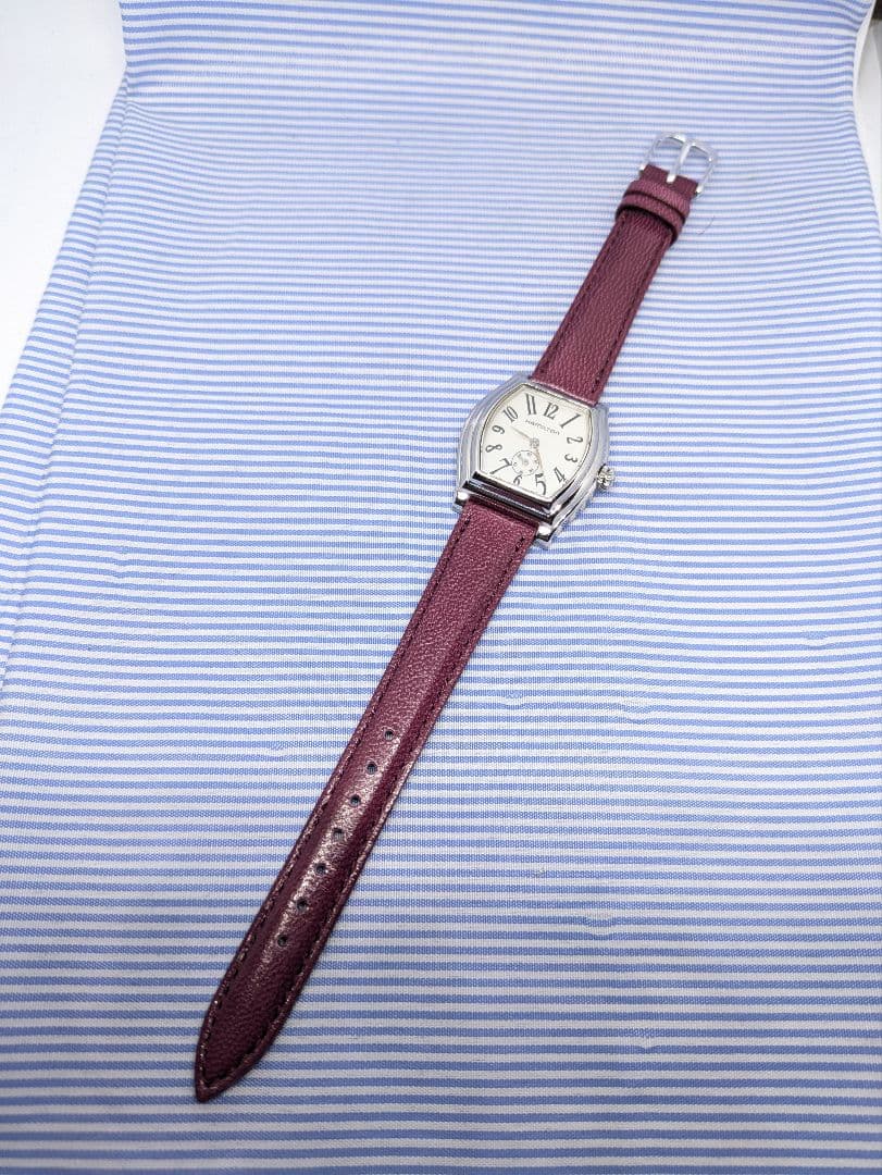 ★美品★ハミルトン ダッドソン ミニ クォーツ腕時計 スモセコ