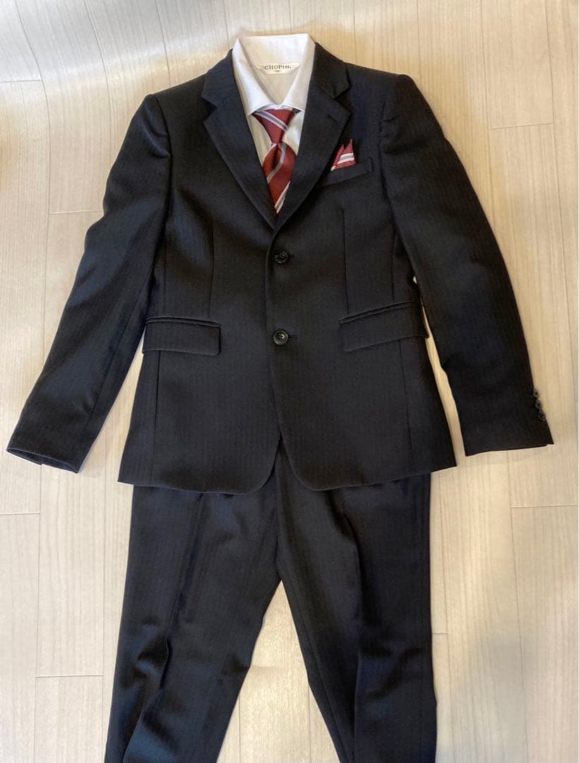 卒業式スーツ5点セット☆CHOPIN ブラック150cm