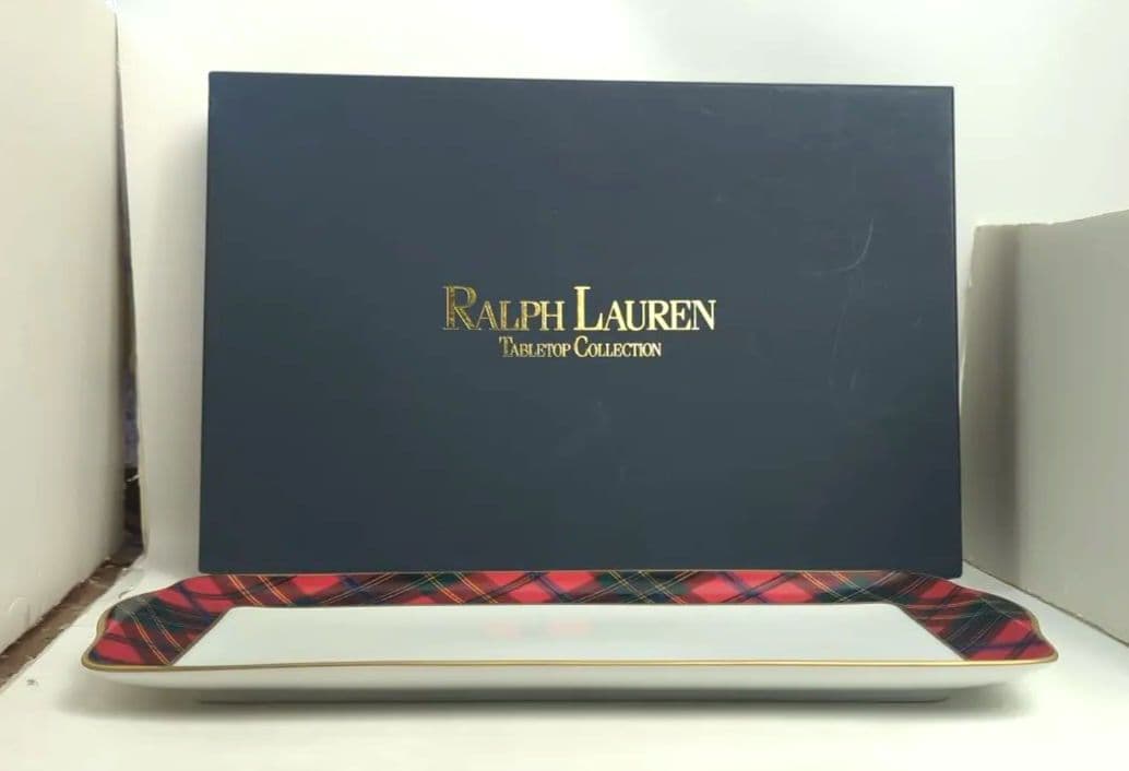Ralph Lauren アッシュボーンタータン　サンドトレイ 長方形　プレート