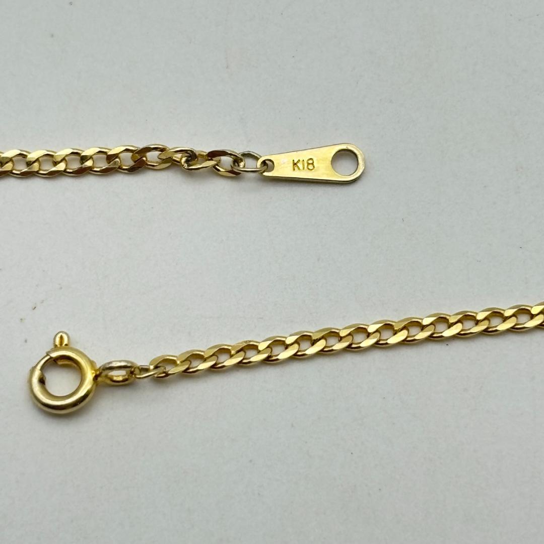 K18金 ゴールド ツイストチェーン喜平ネックレス 3.11g