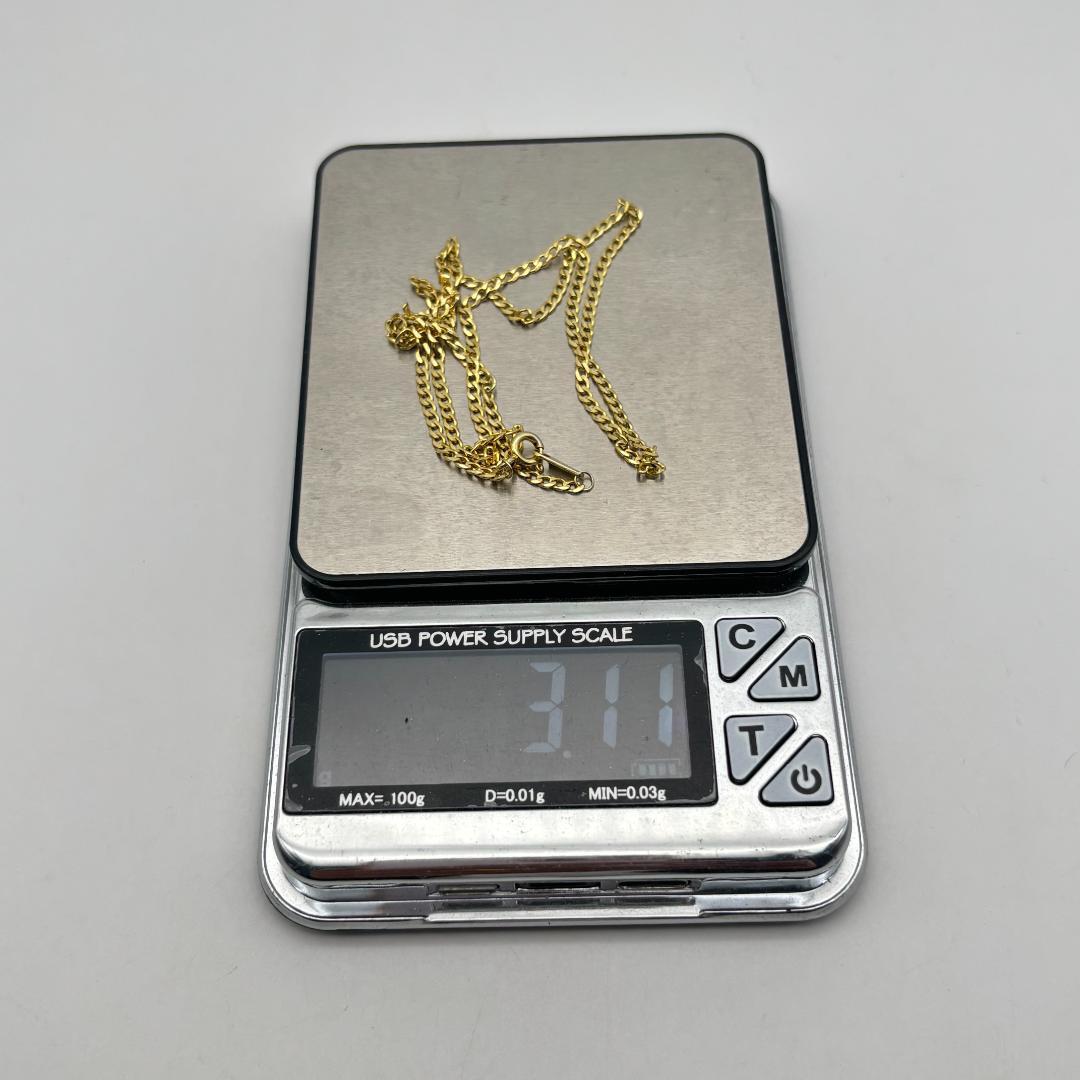 K18金 ゴールド ツイストチェーン喜平ネックレス 3.11g