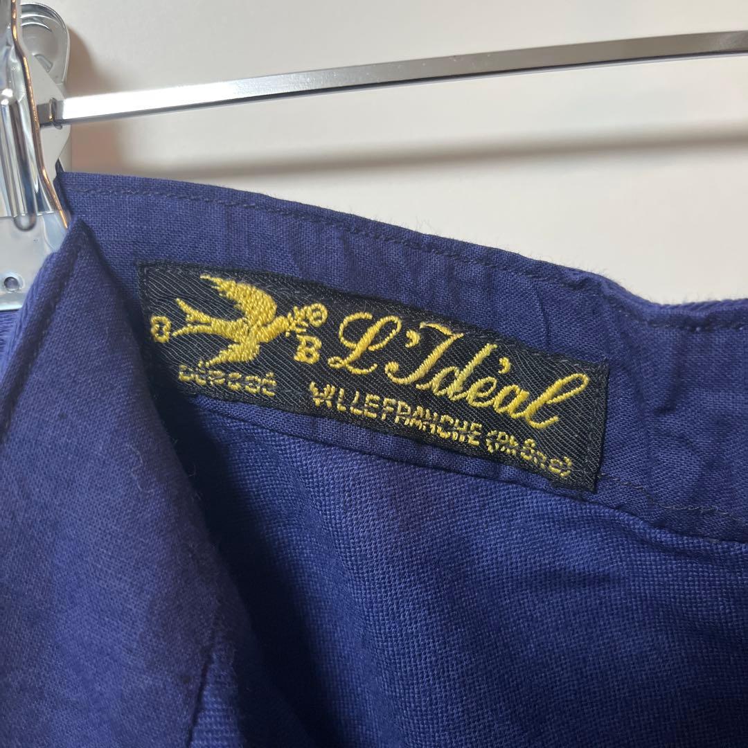 40s 50s フレンチヴィンテージ　ライトモールスキン　ワークパンツ