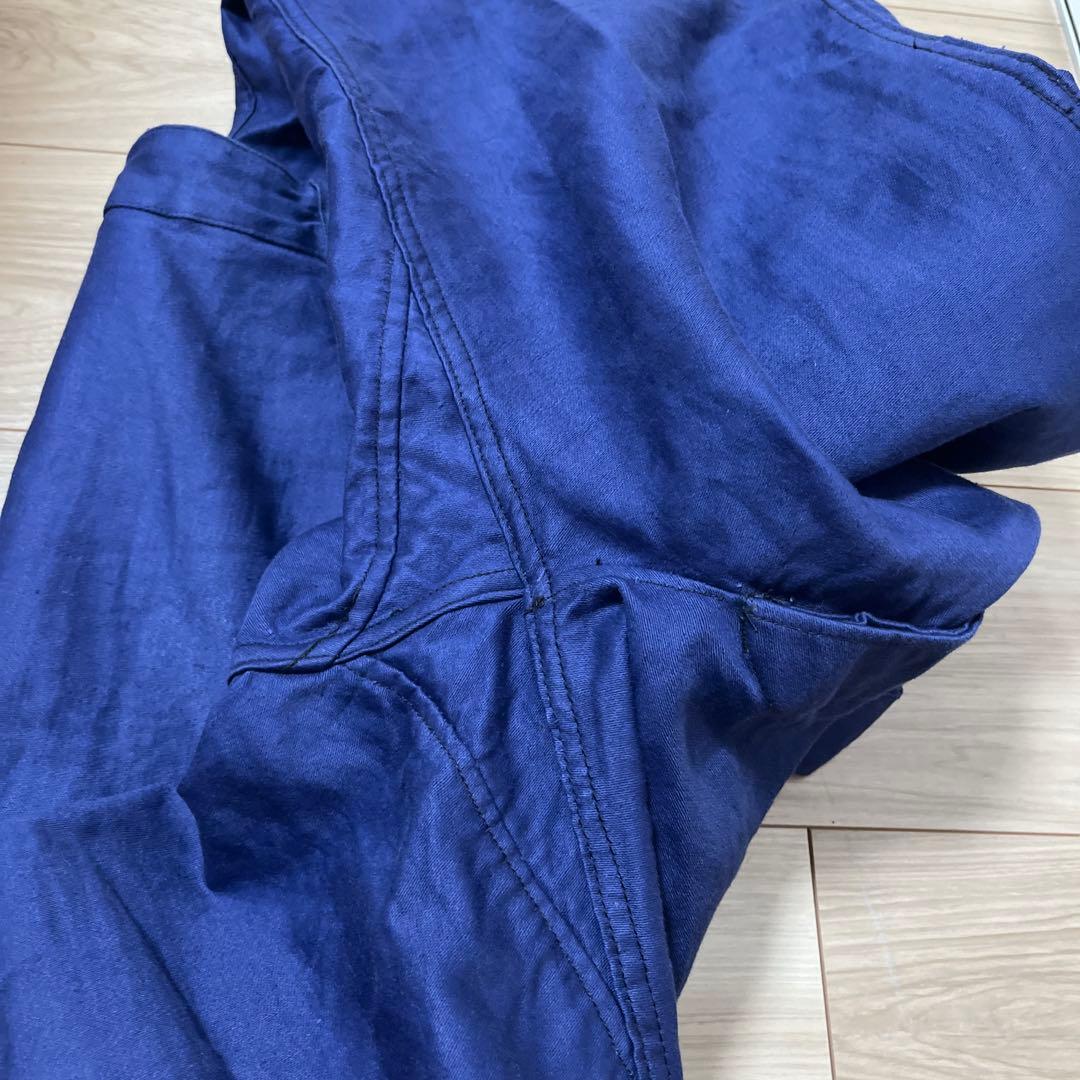 40s 50s フレンチヴィンテージ　ライトモールスキン　ワークパンツ