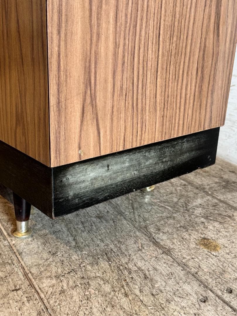 古いガラスショーケースカウンター 店舗什器 Rガラス レトロガラスヴィンテージ