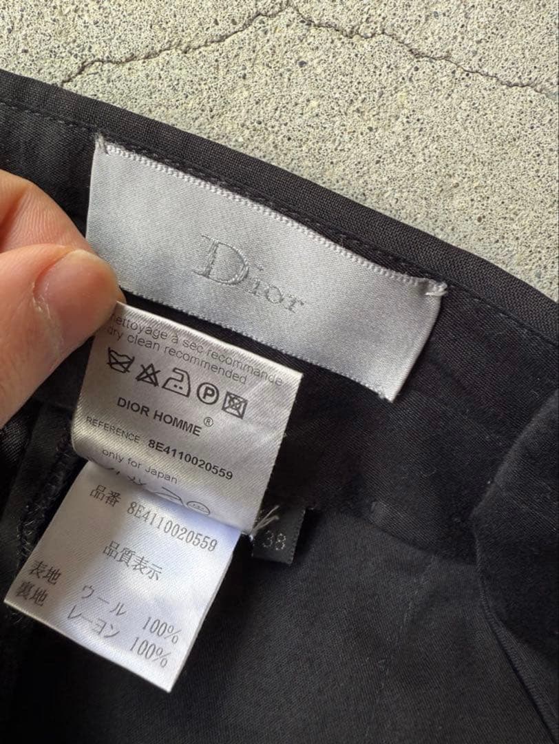 パンツ Dior HOMME 08SS Black Wool Slacks