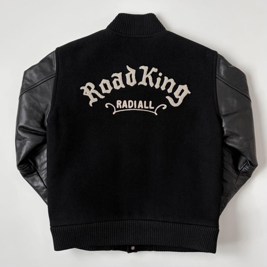 RADIALL 袖革スタジャン M ラディアル レザー ジャケット ブラック 黒
