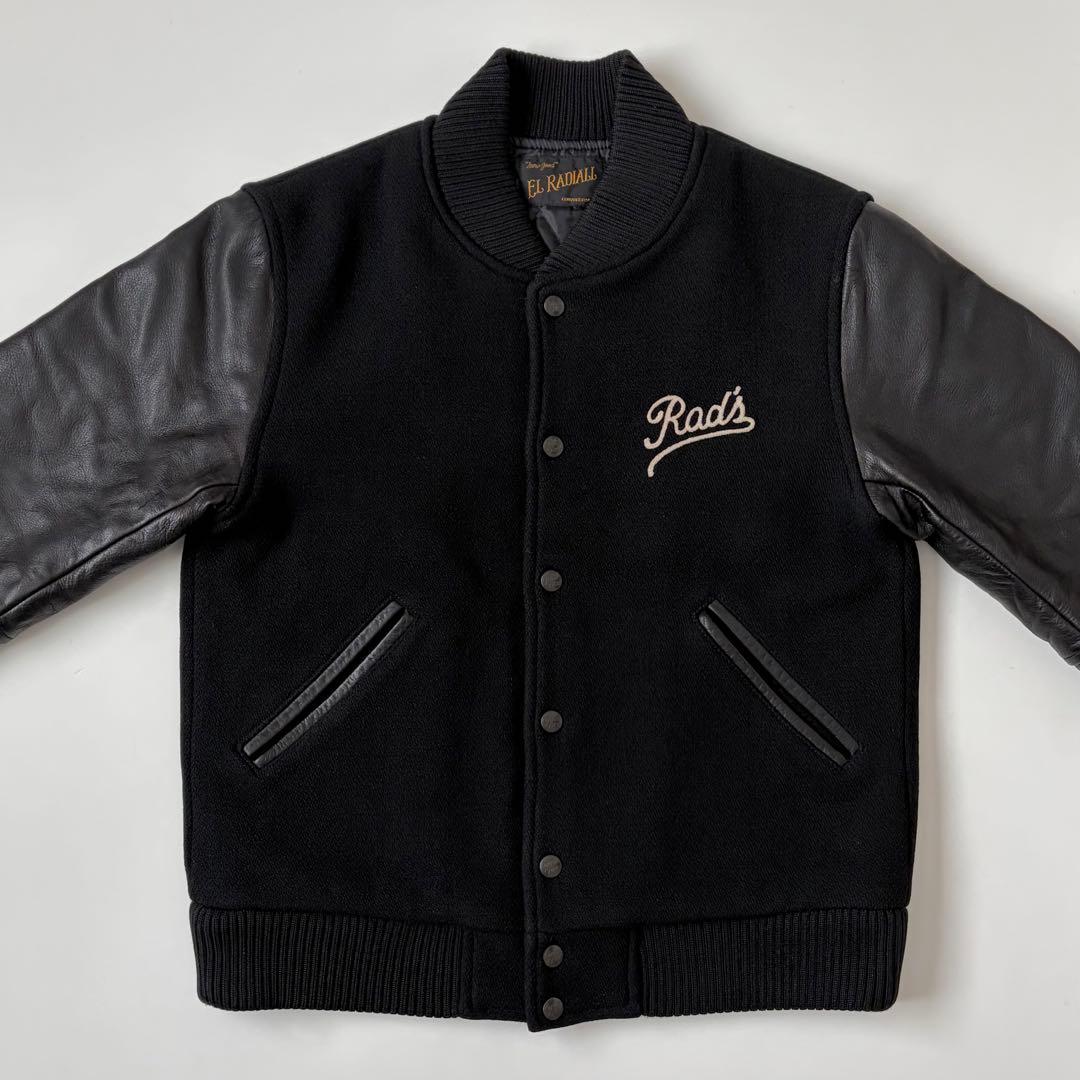 RADIALL 袖革スタジャン M ラディアル レザー ジャケット ブラック 黒