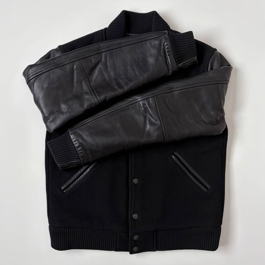 RADIALL 袖革スタジャン M ラディアル レザー ジャケット ブラック 黒