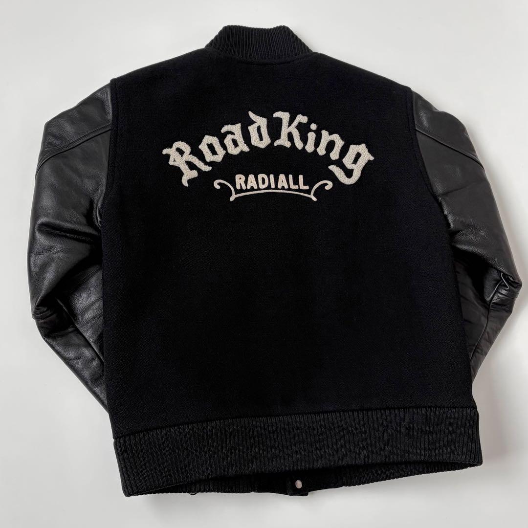 RADIALL 袖革スタジャン M ラディアル レザー ジャケット ブラック 黒