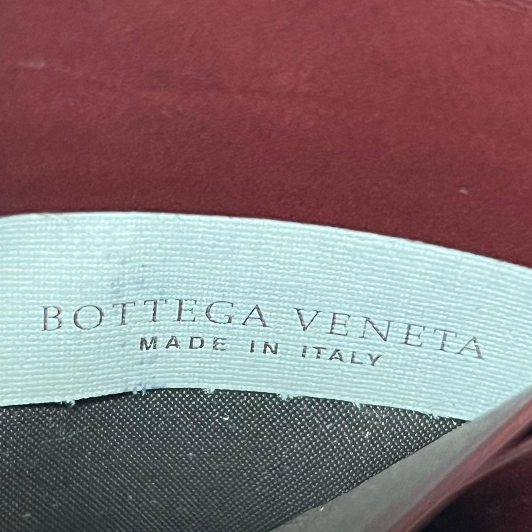 BOTTEGA VENETA イントレチャート マネークリップ財布 バーガンディ
