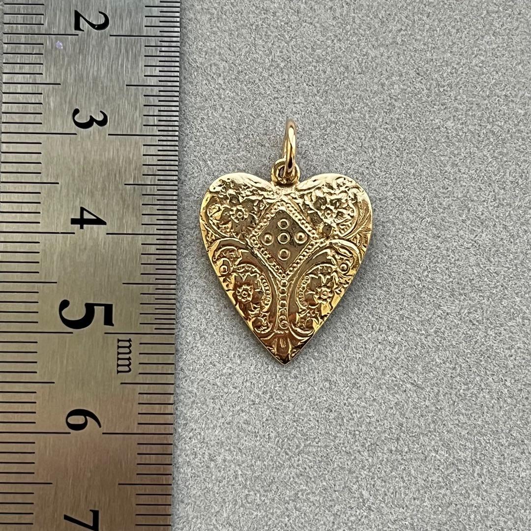 agete アガット K9 9ct ハート チャーム