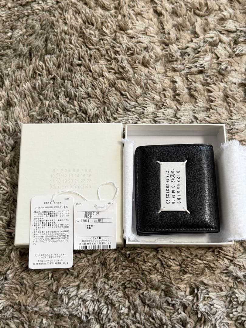 『美品』MAISON MARGIELA メゾンマルジェラ三つ折り財布　黒