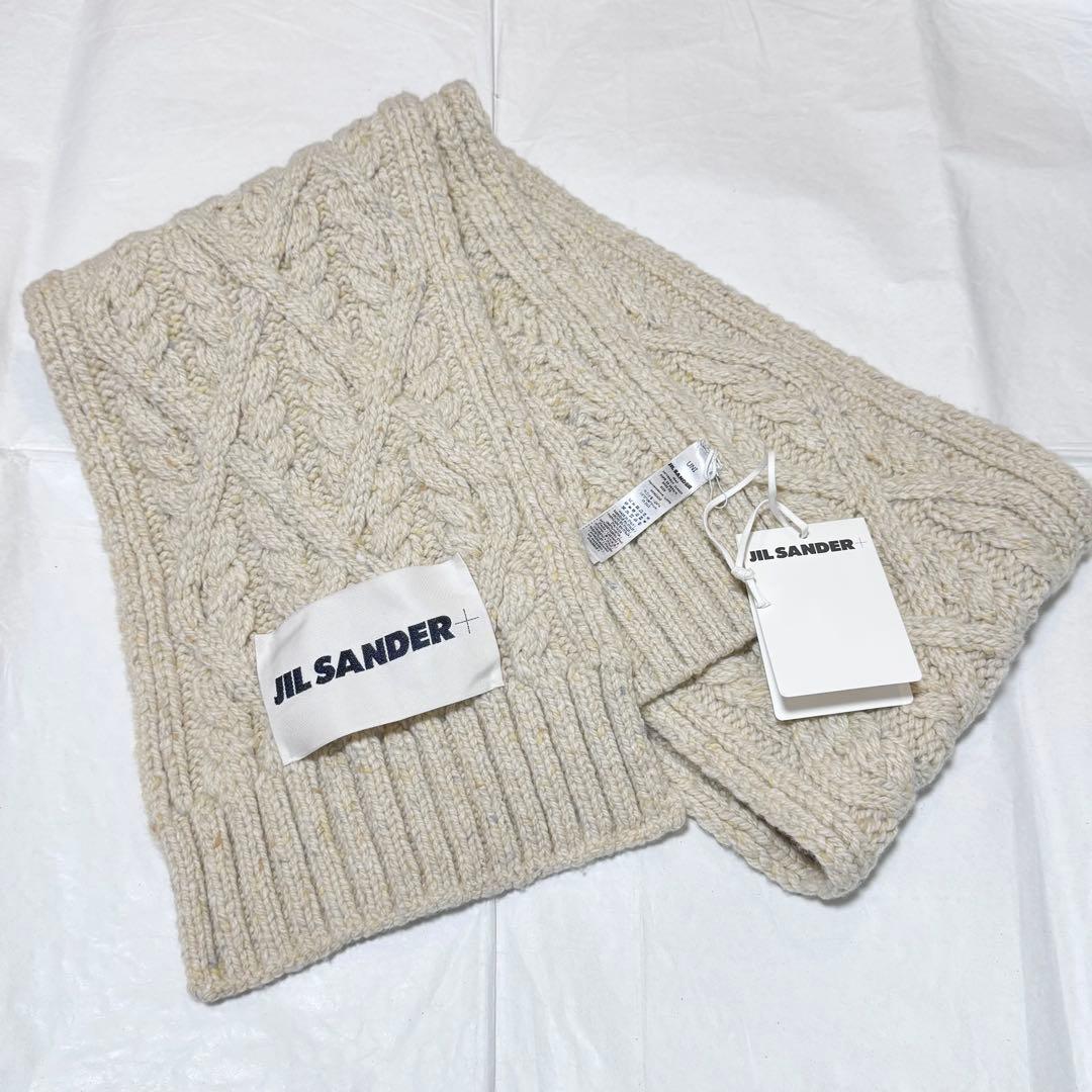 JIL SANDER ウールマフラーSCARFSOFTDONEGAL1/3.8