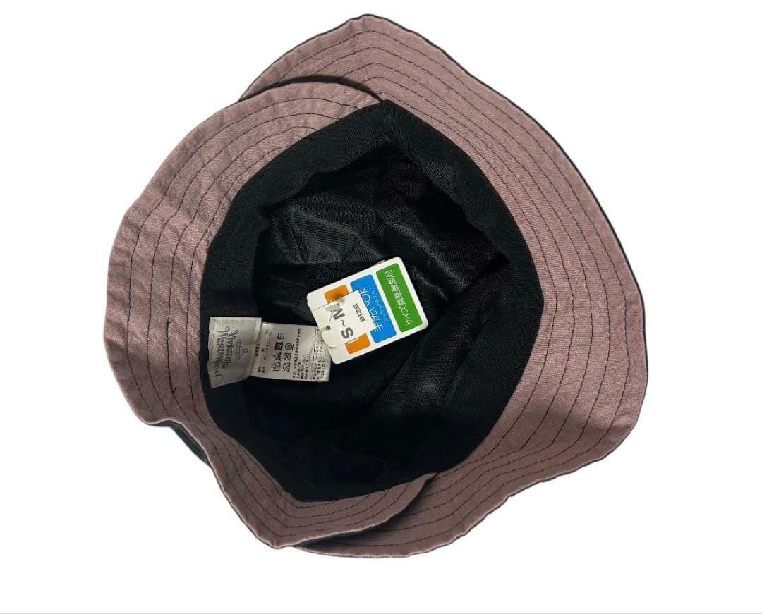 【新品未使用】タグ付き ヴィヴィアンウエストウッド 麻 キャスケット 帽子 黒