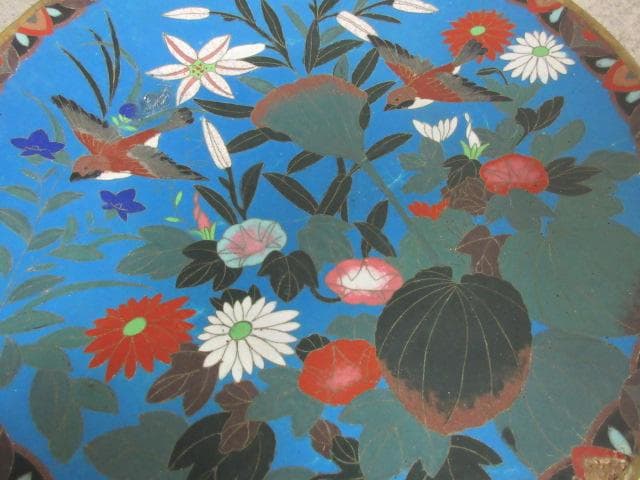 尾張七宝花鳥図飾り皿 [B25295]