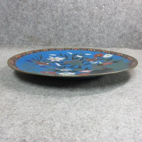 尾張七宝花鳥図飾り皿 [B25295]