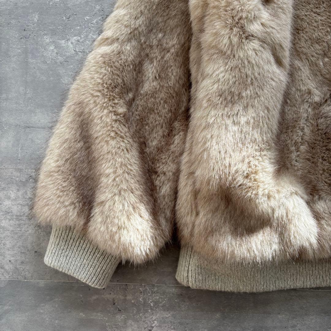 【新品タグ付き】ANDREA&Co. 毛皮　ファーコート　ホワイト　FREE