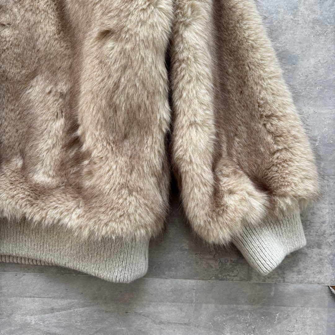 【新品タグ付き】ANDREA&Co. 毛皮　ファーコート　ホワイト　FREE