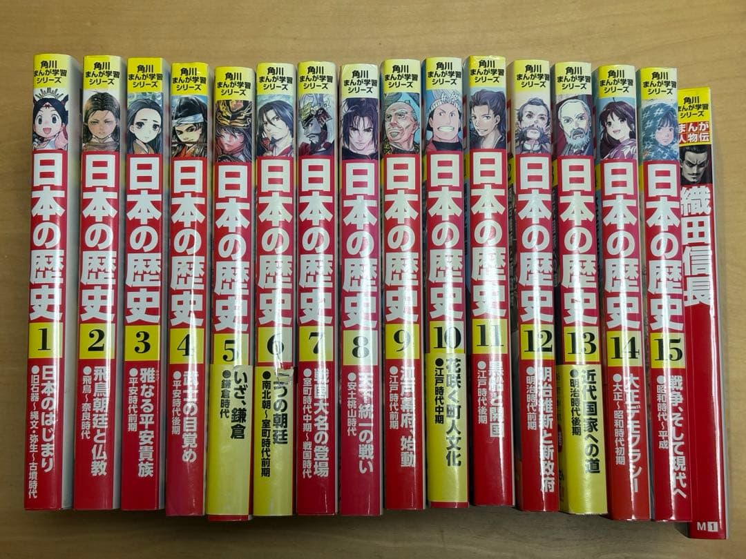 角川まんが学習シリーズ　日本の歴史　全15巻 送料無料