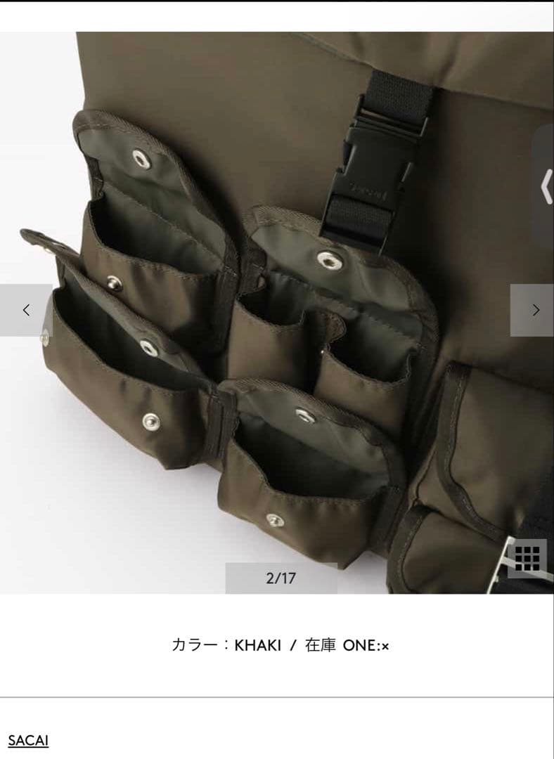 used) sacai nylon back pack ブラック