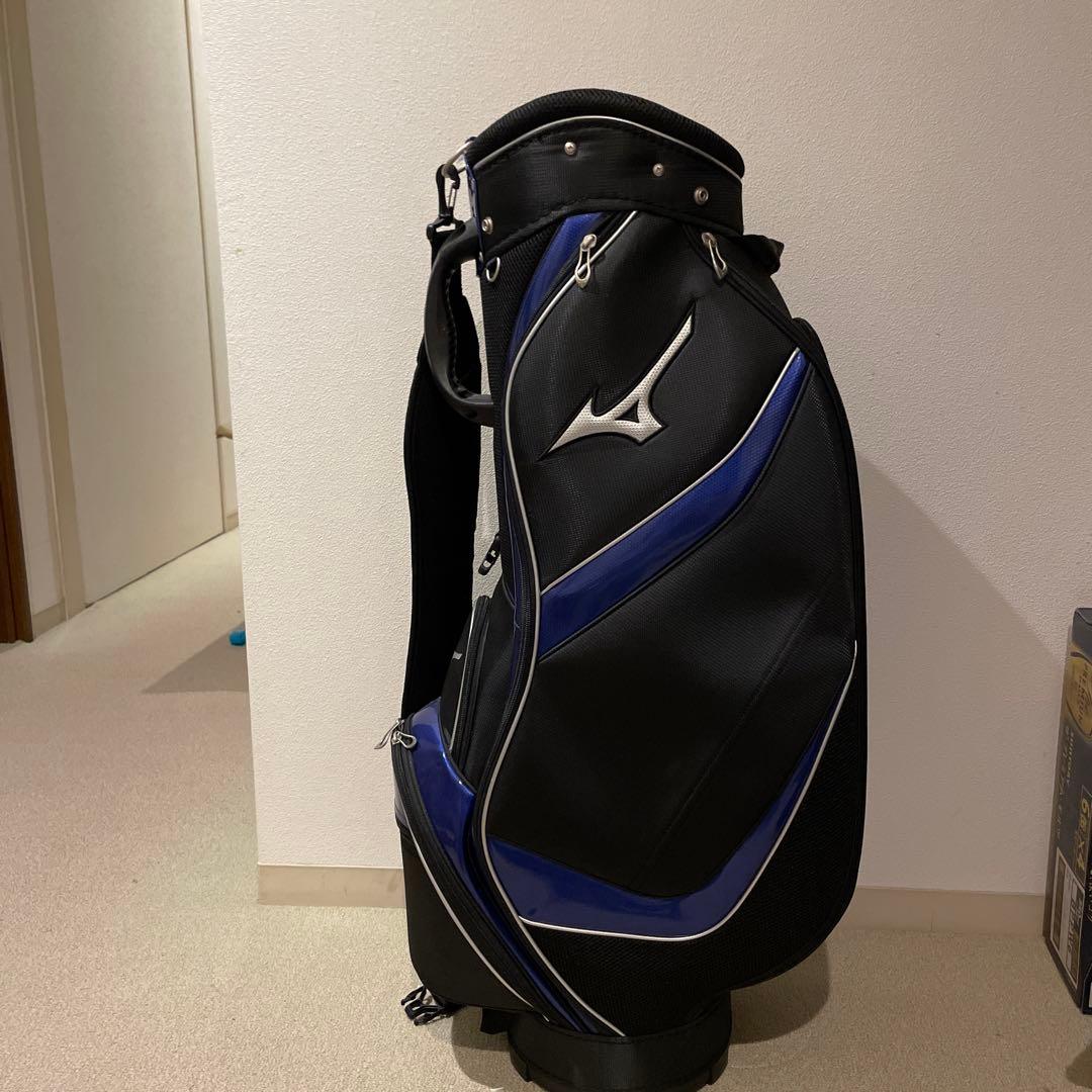 【新品未使用】ミズノゴルフキャディバッグ　ブルー×ブラック5LJC17G100