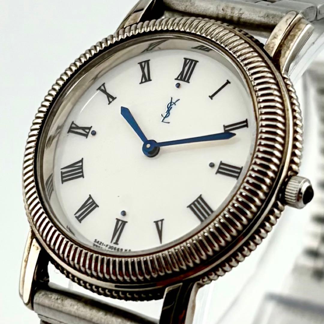 【新品電池/稼働】サンローラン 5421-F46291 腕時計 ローマン 希少