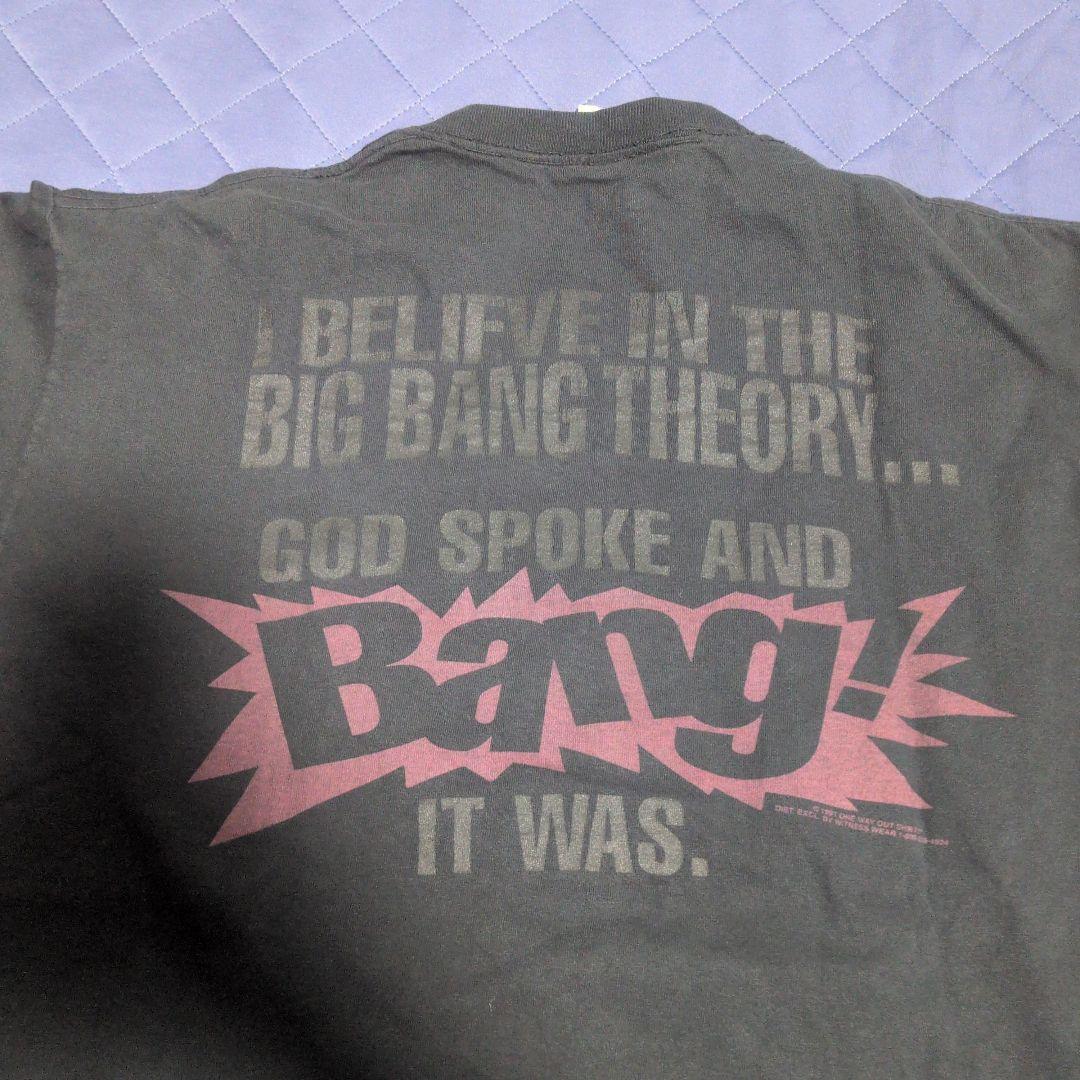 90s ビンテージTシャツ　XL 進化論