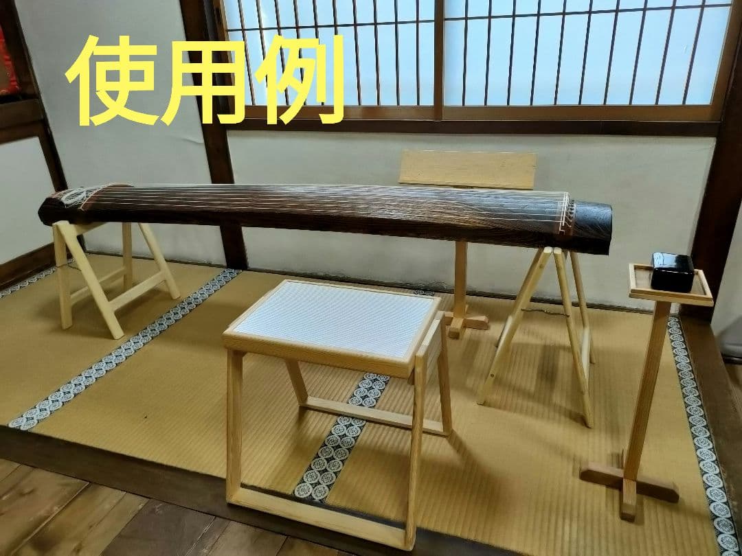 新作2025 超高級　プレミアム スリム軽量琴立奏台　無垢材　日本製