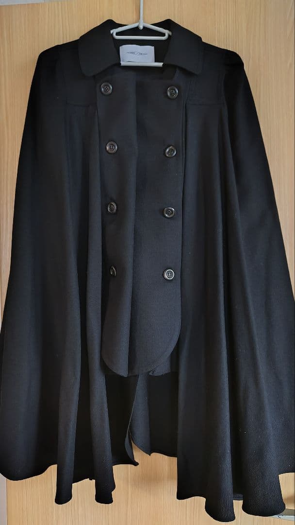 マント ケープ ポンチョ コート ノースリーブ ロリータ クラロリ ゴスロリ 黒