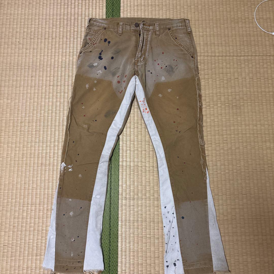 mnml フレアドッキング　ブーツカットチノパンツ　28 S ペンキペイント