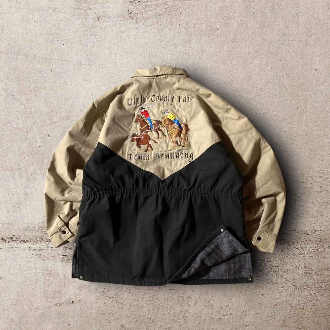 Carolina様☆USA製vintage激レア刺繍デザインダックカバーオールジ