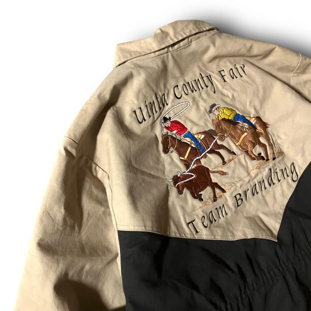 Carolina様☆USA製vintage激レア刺繍デザインダックカバーオールジ