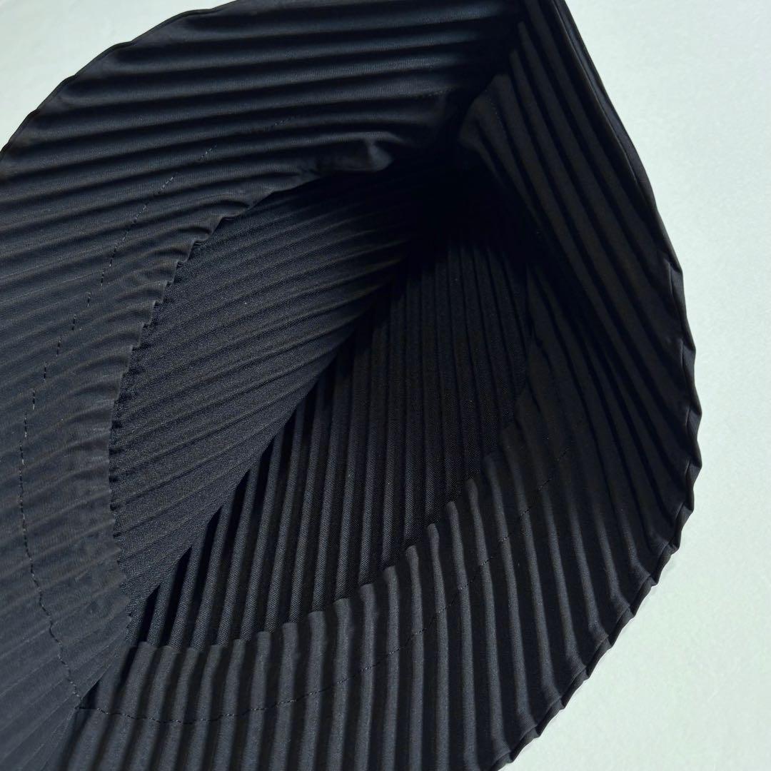 新品 25ss homme plisse オムプリッセ ハット 黒 ブラック