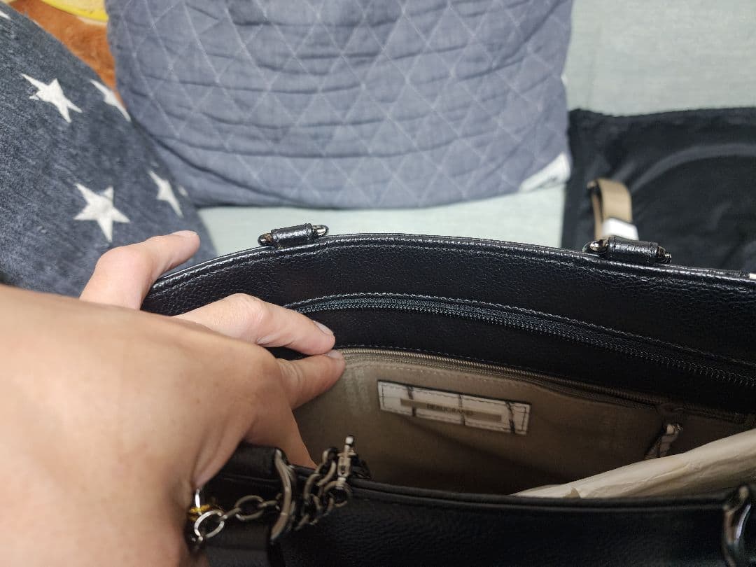 BEAUGRAND ボーグラン クロコダイルトートバッグ ブラック オフホワイト