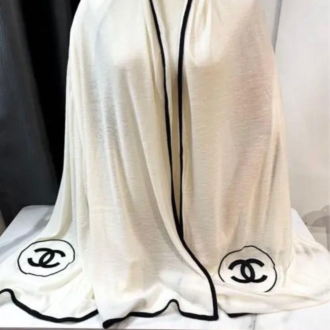 CHANEL　シャネル　ストール　カシミヤ　ダブルC 正規品　ココマーク　シルク