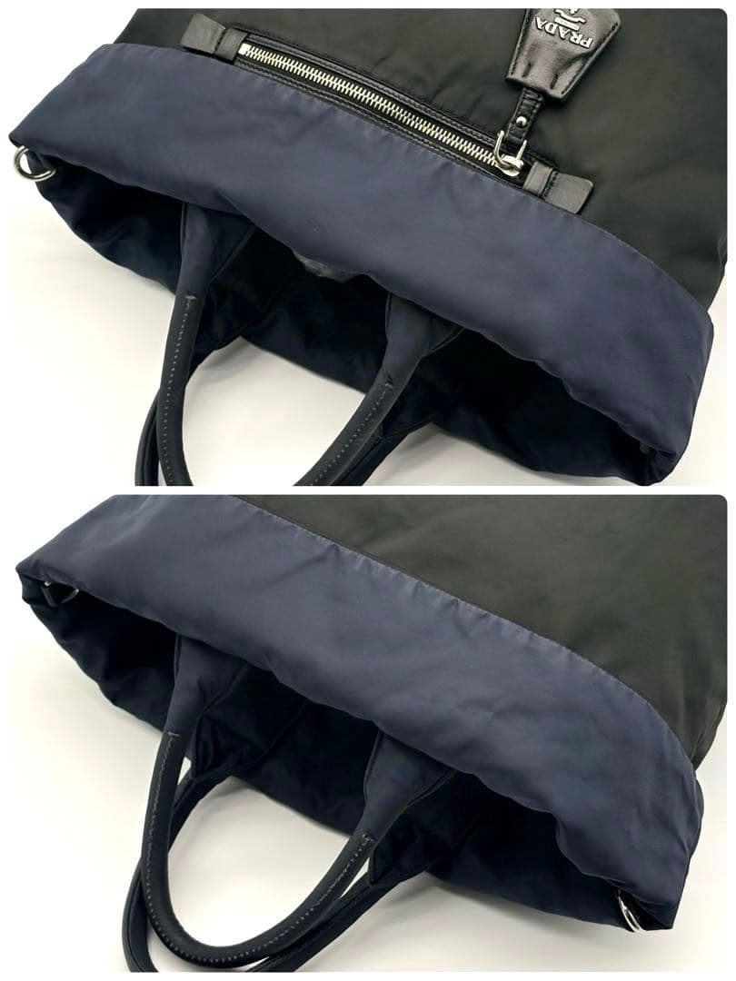 PRADA 三角プレート　リバーシブル　2way ナイロン トートバッグ