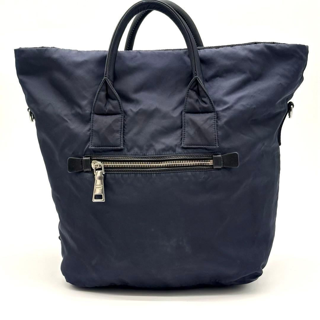 PRADA 三角プレート　リバーシブル　2way ナイロン トートバッグ