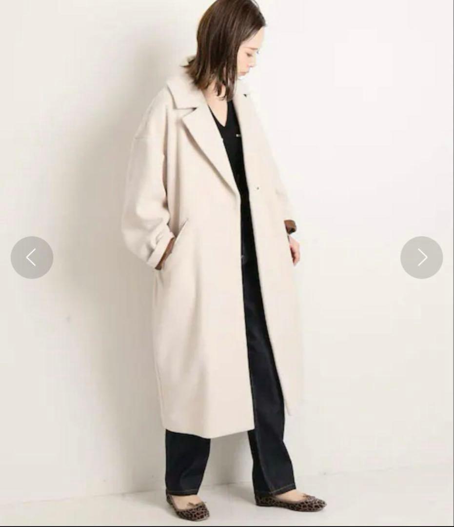 ako711　　オーバーチェスターコート　生成　ロングコート　40