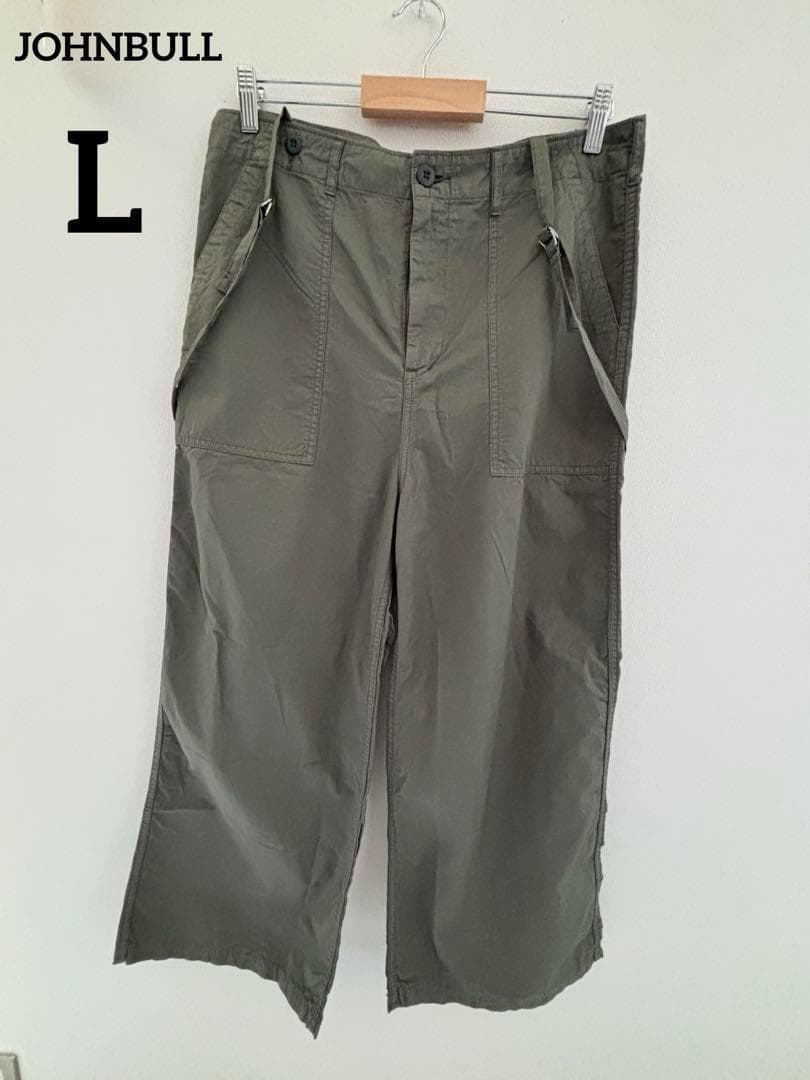 AP STUDIO　ジョンブル　ミリタリーサスペンダーパンツ　カーキ　Ｌ　美品