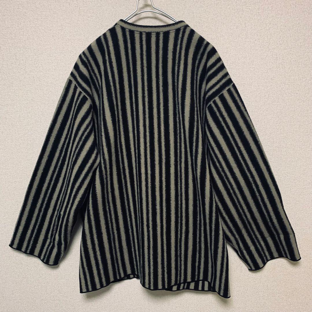 【希少、美品】JURGEN LEHL ウールコート　ストライプ　M