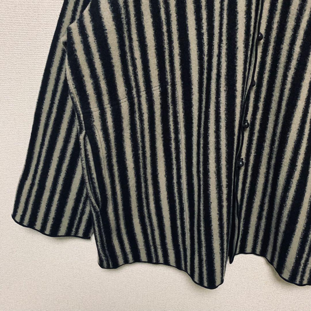 【希少、美品】JURGEN LEHL ウールコート　ストライプ　M