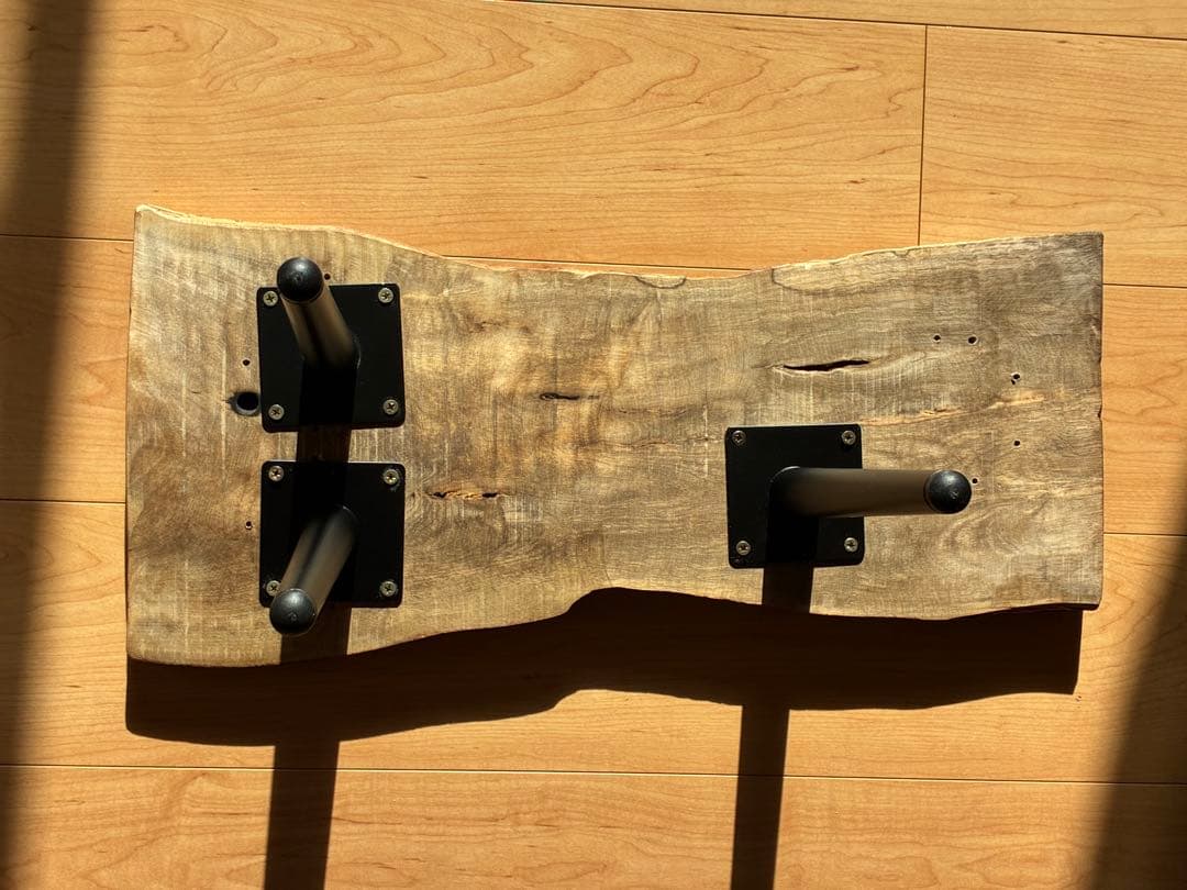 【希少】国産 黒柿（くろがき）無垢一枚板 サイドテーブル（訳あり）