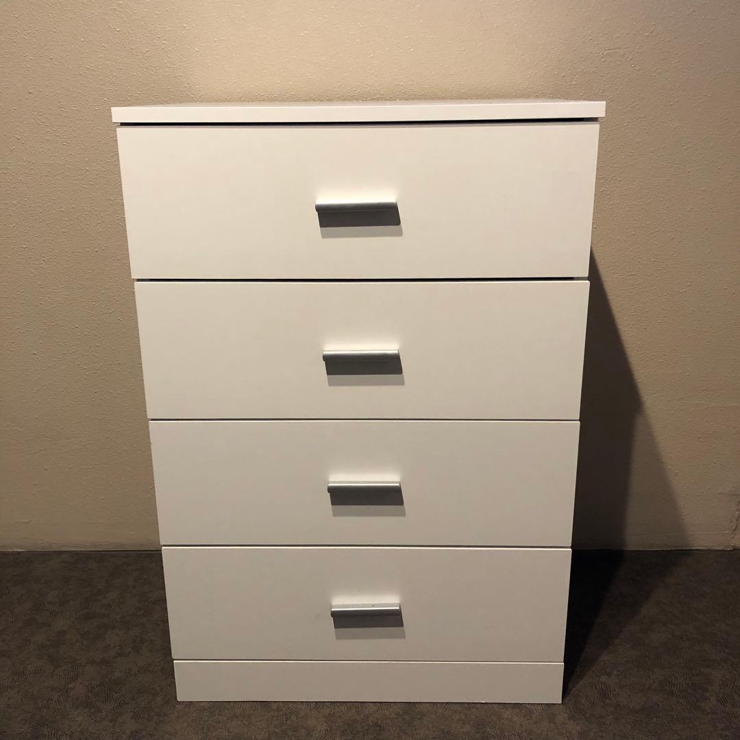 ホワイト 4段チェスト 幅58cm