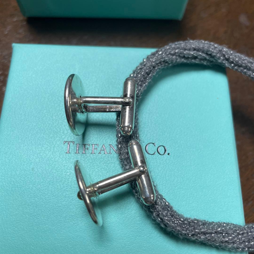 ティファニー　ボタン型　カフリンクス