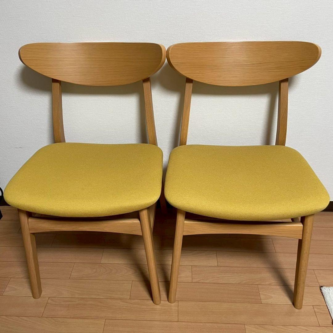 2脚　okamura　オカムラ　ダイニングチェア ミーティングチェア　北欧風