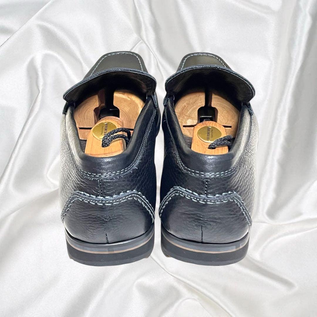 【NEGRONI】美品ネグローニ シボ革 スリッポン ドレスシューズ ローファー