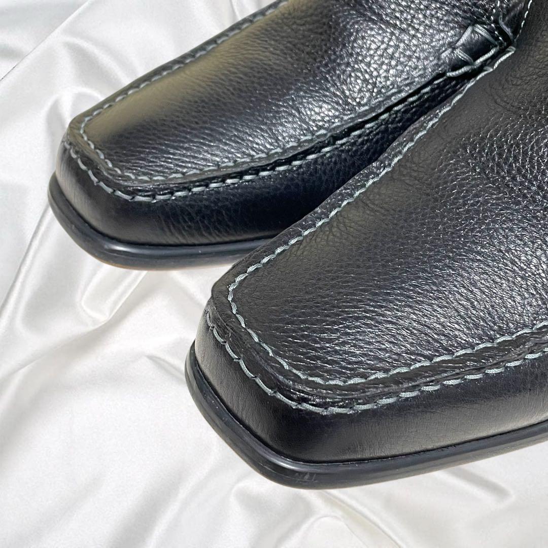 【NEGRONI】美品ネグローニ シボ革 スリッポン ドレスシューズ ローファー