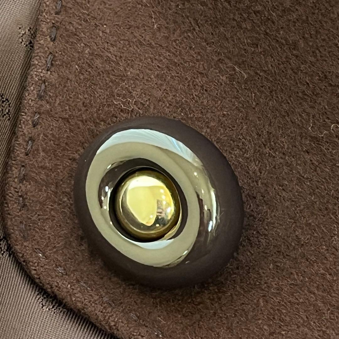 パリエンヌ ファー襟 ロングコート Aライン カシミヤ100 紫