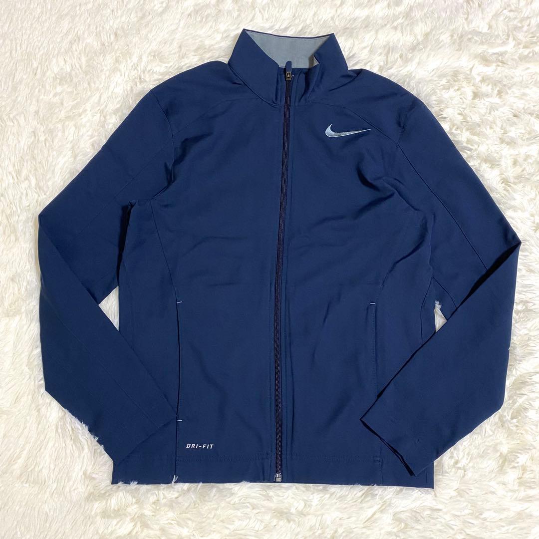 ナイキ　トレーニングウェア　セットアップ　上下　刺繍ロゴ　ランニング　紺色　S