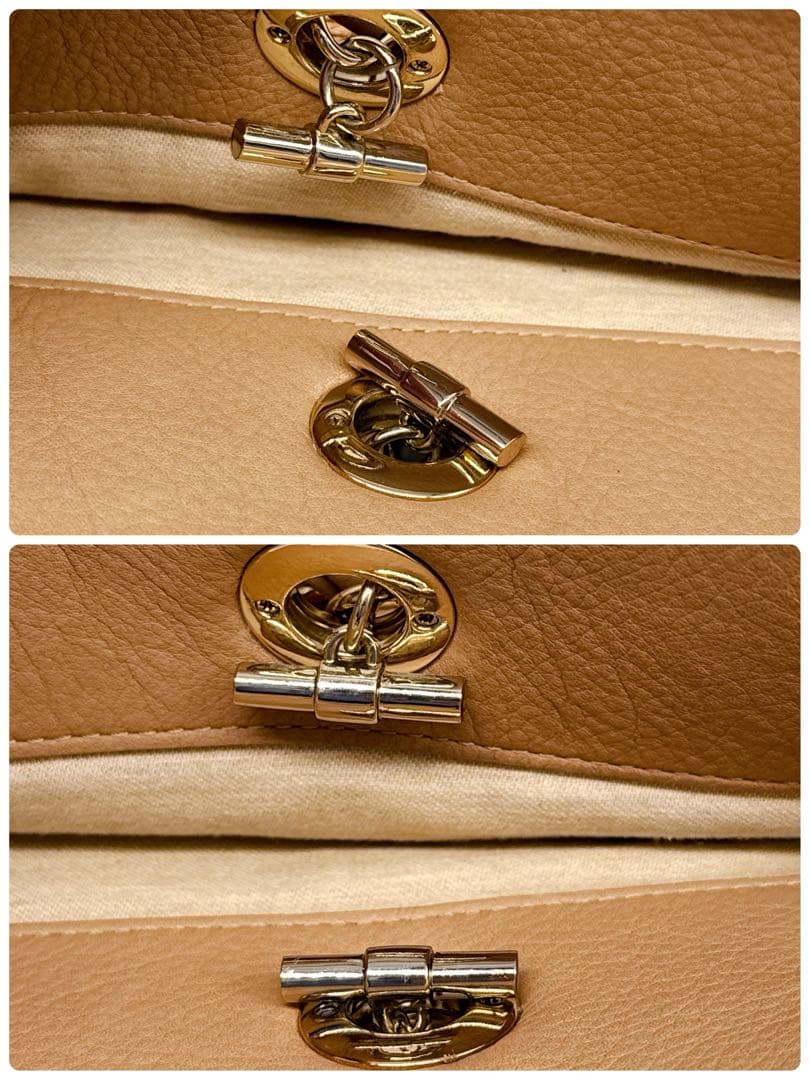 美品✨ ヘレンカミンスキー ラフィア　かごバッグ　チェーンショルダー レザー